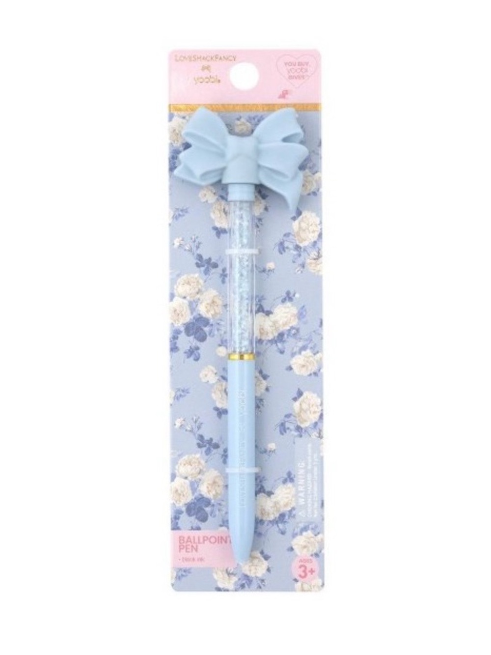NWT LoveShackFancy x Target Yoobi Everblooming Rosettes Ballpoint Pen - Blue